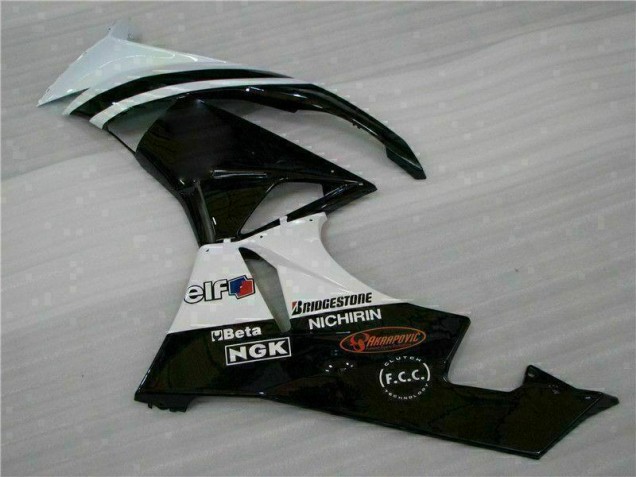 Black White 3M Touch4 09-12 Kawasaki ZX6R Motorcycle Fairings Black White 3M Touch4 09-12 Kawasaki ZX6R Motorcycle Fairings