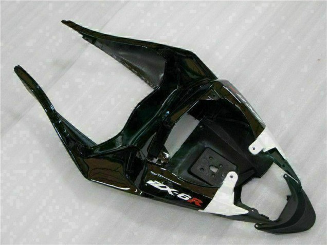 Black White 3M Touch4 09-12 Kawasaki ZX6R Motorcycle Fairings Black White 3M Touch4 09-12 Kawasaki ZX6R Motorcycle Fairings