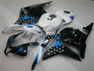 Black White Blue 09-12 Honda CBR600RR Motorcycle Fairings