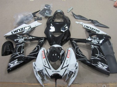 Black White Corona Extra Motul 06-07 Suzuki GSXR 600 Motorcycle Fairings