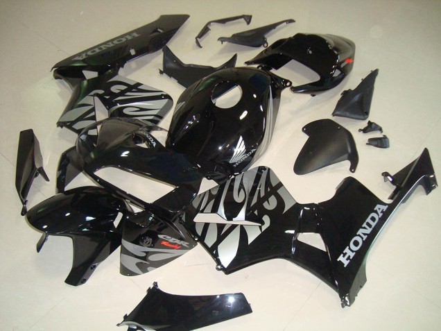 Black White Flame 05-06 Honda CBR600RR Motorcycle Fairings Black White Flame 05-06 Honda CBR600RR Motorcycle Fairings