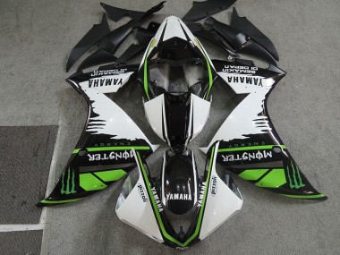 Black White Monster Pizzoli 07-08 Honda CBR600RR Motorcycle Fairings