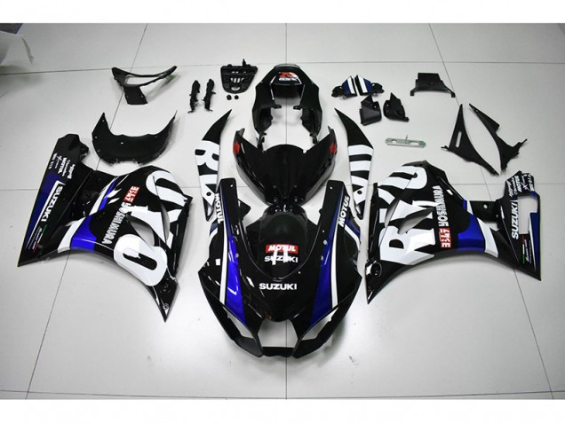 Black White Motul 17-21 Suzuki GSXR 1000 Motorcycle Fairings Black White Motul 17-21 Suzuki GSXR 1000 Motorcycle Fairings