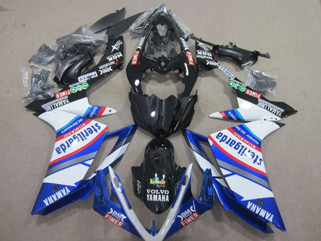 Black White Sterilgarda 07-08 Yamaha YZF R1 Motorcycle Fairings