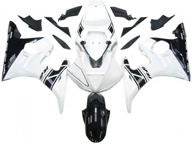Black White Tribal 03-05 Yamaha YZF R6 Motorcycle Fairings