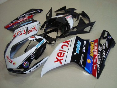Black Xerox 07-14 Ducati 848 1098 1198 Motorcycle Fairings