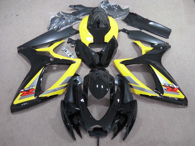 Black Yellow 06-07 Suzuki GSXR 600 Motorcycle Fairings