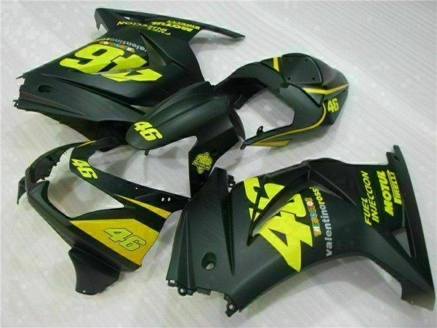 Black Yellow 46 08-12 Kawasaki EX250 Motorcycle Fairings Black Yellow 46 08-12 Kawasaki EX250 Motorcycle Fairings