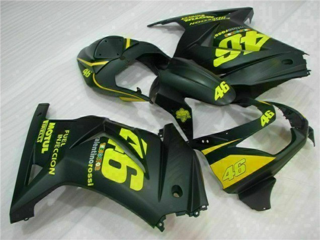 Black Yellow 46 08-12 Kawasaki EX250 Motorcycle Fairings Black Yellow 46 08-12 Kawasaki EX250 Motorcycle Fairings