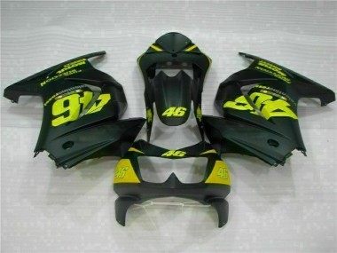 Black Yellow 46 08-12 Kawasaki EX250 Motorcycle Fairings