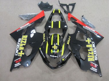 Black Yellow Rizla 04-05 Suzuki GSXR 750 Motorcycle Fairings