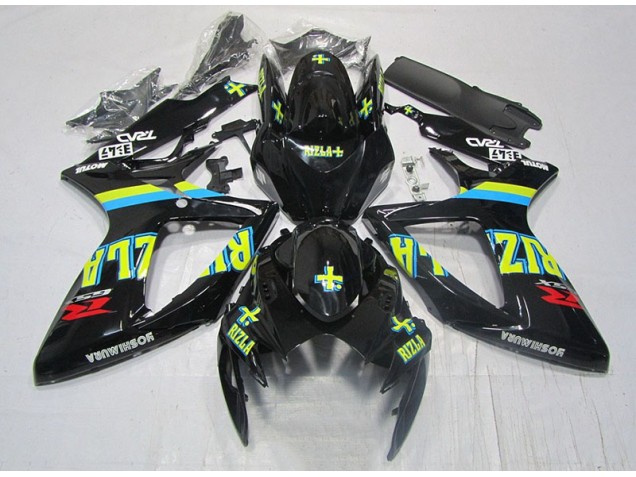 Black Yellow Rizla 06-07 Suzuki GSXR 600 Motorcycle Fairings Black Yellow Rizla 06-07 Suzuki GSXR 600 Motorcycle Fairings