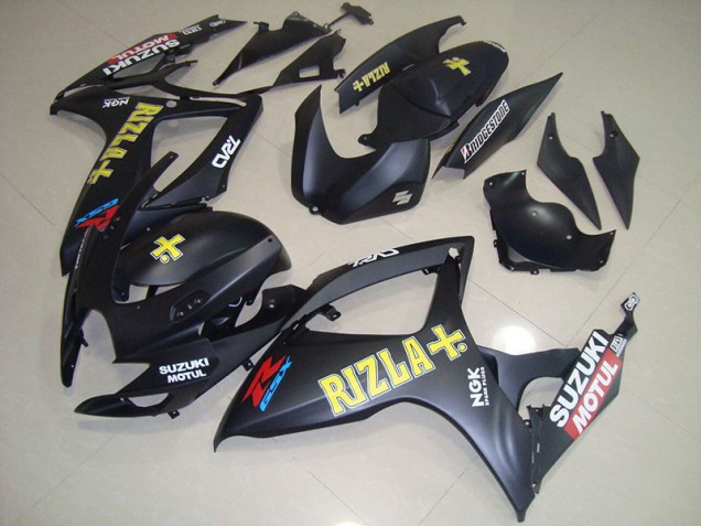 Black Yellow Rizla 06-07 Suzuki GSXR 750 Motorcycle Fairings