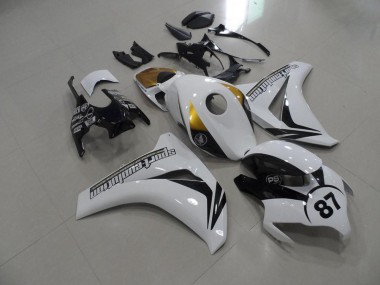 Black and White and Gold 08-11 Honda CBR1000RR Motorcycle Fairings