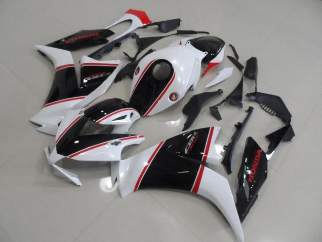 Black and White and Red Stripe 12-16 Honda CBR1000RR Motorcycle Fairings