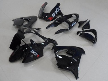 Black with Grey Decals 00-01 Kawasaki ZX9R Motorcycle Fairings