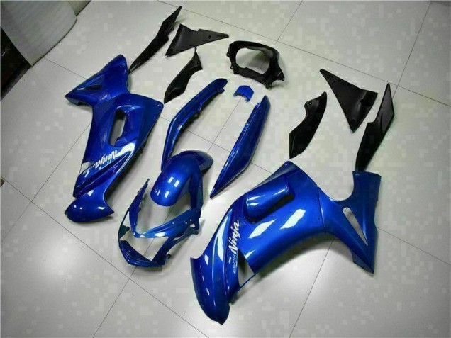 Blue 06-08 Kawasaki EX650 Motorcycle Fairings Blue 06-08 Kawasaki EX650 Motorcycle Fairings