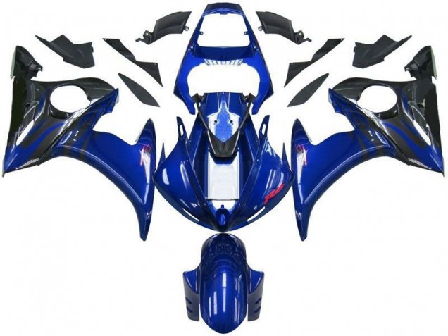 Blue Black 03-05 Yamaha YZF R6 Motorcycle Fairings Blue Black 03-05 Yamaha YZF R6 Motorcycle Fairings