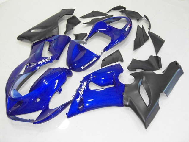 Blue Black 05-06 Kawasaki ZX6R Motorcycle Fairing