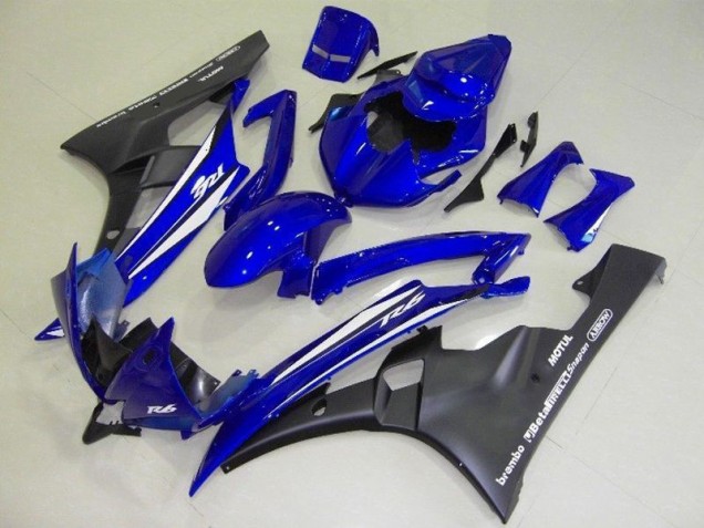 Blue Black 06-07 Yamaha YZF R6 Motorcycle Fairings Blue Black 06-07 Yamaha YZF R6 Motorcycle Fairings