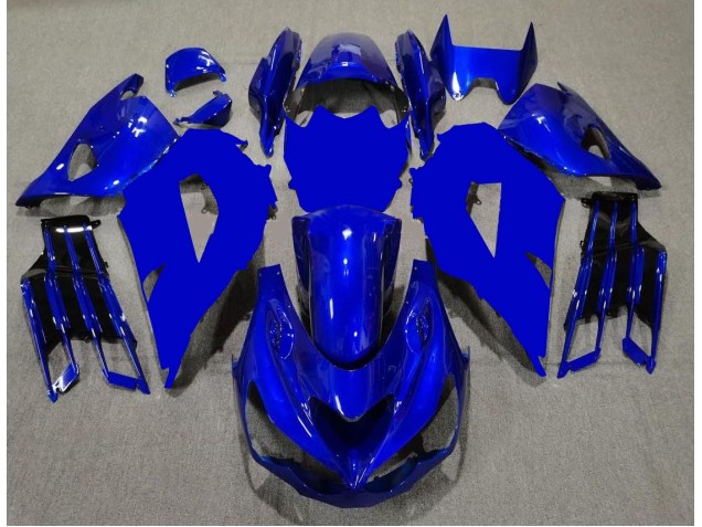 Blue Black 12-21 Kawasaki ZX14R ZZR1400 Motorcycle Fairings Blue Black 12-21 Kawasaki ZX14R ZZR1400 Motorcycle Fairings