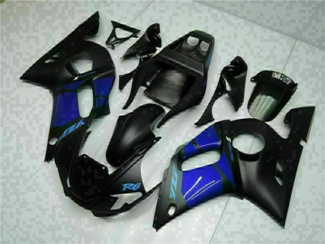 Blue Black 98-02 Yamaha YZF R6 Motorcycle Fairing Blue Black 98-02 Yamaha YZF R6 Motorcycle Fairing