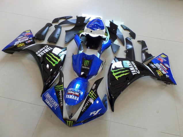 Blue Black Monster 09-11 Yamaha YZF R1 Motorcycle Fairing