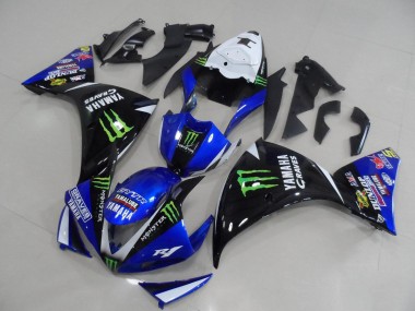 Blue Black Monster 12-14 Yamaha YZF R1 Motorcycle Fairing