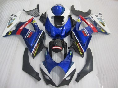 Blue Black Rockstar 07-08 Suzuki GSXR 1000 Motorcycle Fairings