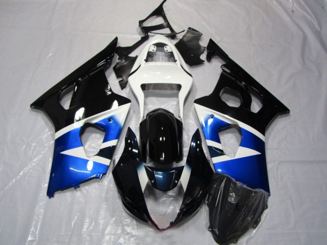 Blue Black White 03-04 Suzuki GSXR 1000 Motorcycle Fairings Blue Black White 03-04 Suzuki GSXR 1000 Motorcycle Fairings