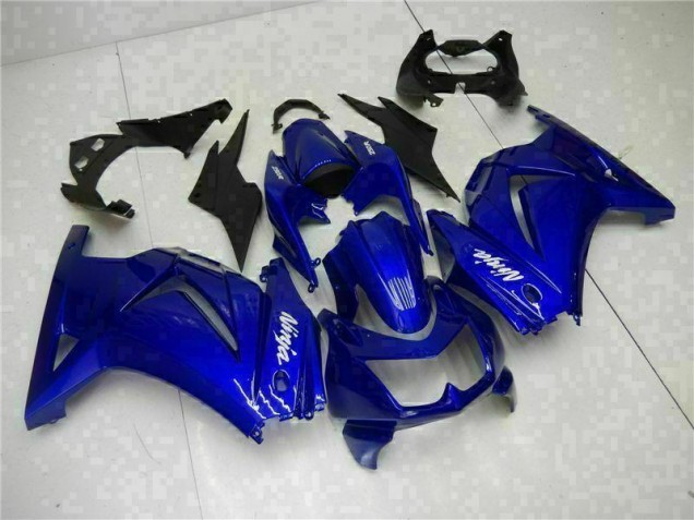 Blue Black White Ninja 08-12 Kawasaki EX250 Motorcycle Fairing Blue Black White Ninja 08-12 Kawasaki EX250 Motorcycle Fairing