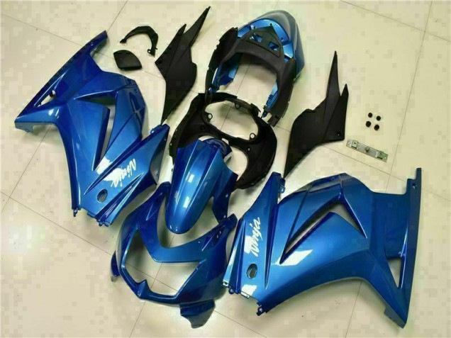 Blue Black White Ninja 08-12 Kawasaki EX250 Motorcycle Fairings Blue Black White Ninja 08-12 Kawasaki EX250 Motorcycle Fairings