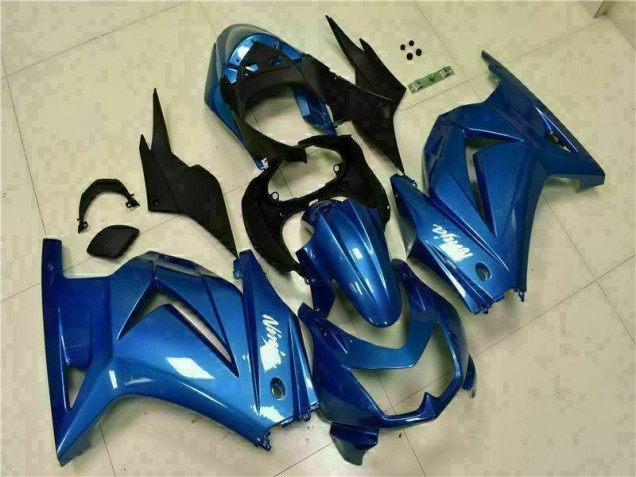 Blue Black White Ninja 08-12 Kawasaki EX250 Motorcycle Fairings Blue Black White Ninja 08-12 Kawasaki EX250 Motorcycle Fairings