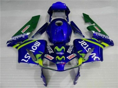 Blue Green Movistar Castrol 03-04 Honda CBR600RR Motorcycle Fairings