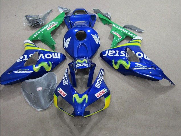 Blue Movistar Castrol 06-07 Suzuki GSXR 600 Motorcycle Fairings Blue Movistar Castrol 06-07 Suzuki GSXR 600 Motorcycle Fairings
