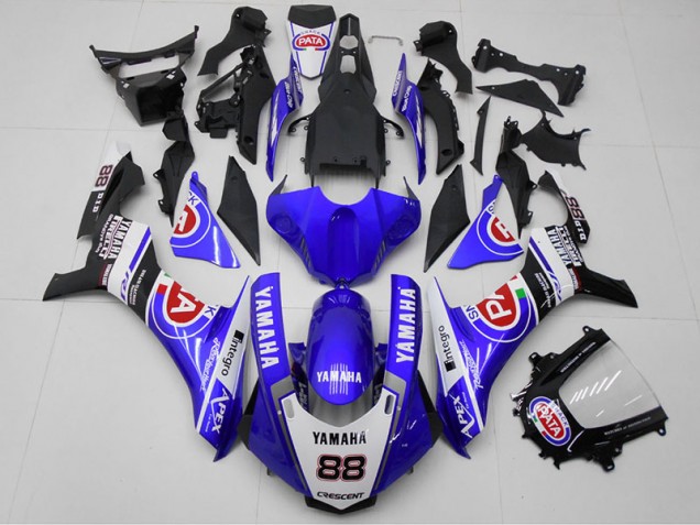 Blue PATA 88 15-19 Yamaha YZF R1 Motorcycle Fairings