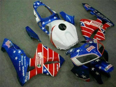 Blue Red Cycle World Castrol 05-06 Honda CBR600RR Motorcycle Fairings