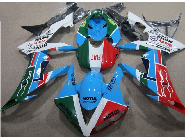 Blue Red Green Motul 04-05 Honda CBR1000RR Motorcycle Fairings Blue Red Green Motul 04-05 Honda CBR1000RR Motorcycle Fairings