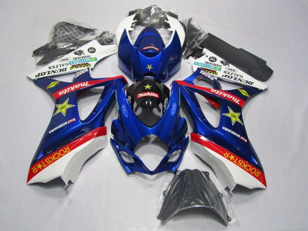Blue Red Rockstar 07-08 Suzuki GSXR 1000 Motorcycle Fairings Blue Red Rockstar 07-08 Suzuki GSXR 1000 Motorcycle Fairings