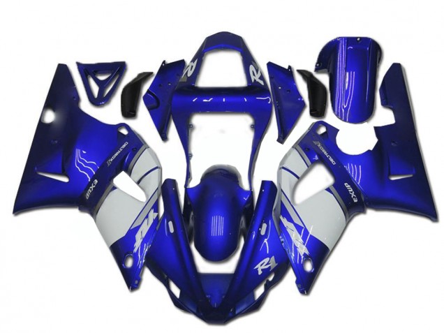 Blue White 00-01 Yamaha YZF R1 Motorcycle Fairings Blue White 00-01 Yamaha YZF R1 Motorcycle Fairings