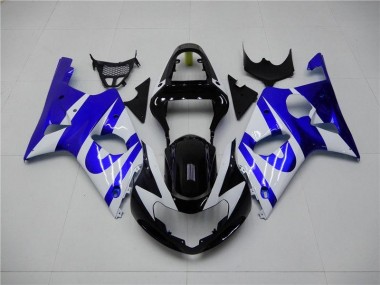 Blue White 00-02 Suzuki GSXR 1000 Motorcycle Fairings