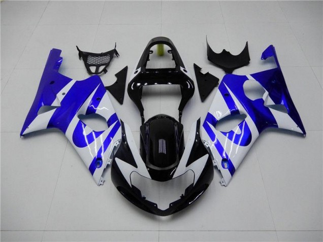 Blue White 00-02 Suzuki GSXR 1000 Motorcycle Fairings