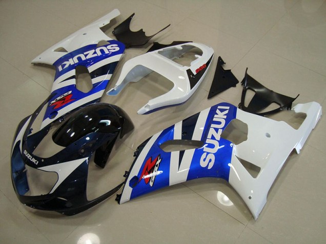 Blue White 01-03 Suzuki GSXR 750 Motorcycle Fairings Blue White 01-03 Suzuki GSXR 750 Motorcycle Fairings