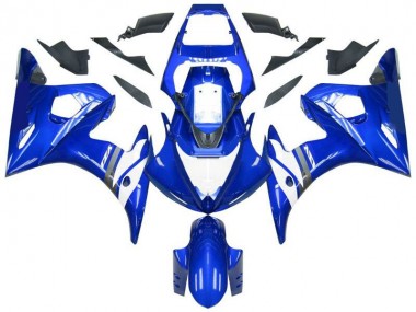 Blue White 03-05 Yamaha YZF R6 Motorcycle Fairings