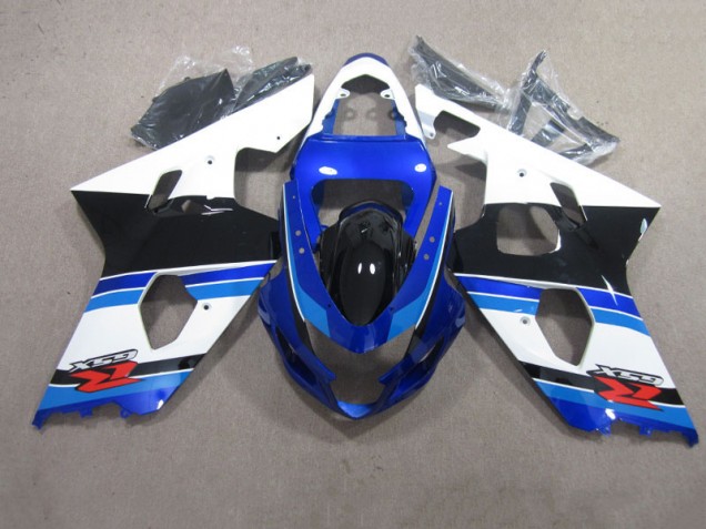 Blue White 04-05 Suzuki GSXR 600 Motorcycle Fairings