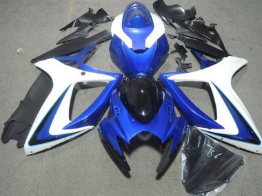 Blue White 06-07 Kawasaki ZX10R Motorcycle Fairings