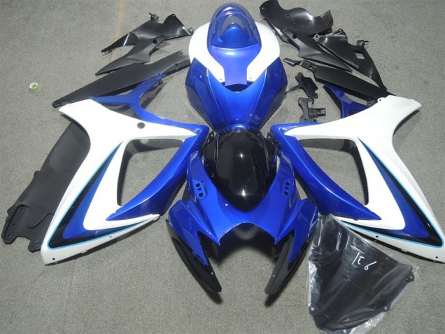 Blue White 06-07 Kawasaki ZX10R Motorcycle Fairings