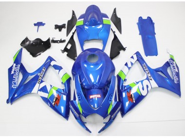 Blue White 06-07 Suzuki GSXR 600/750 Full Motorcycle Fairing Kits