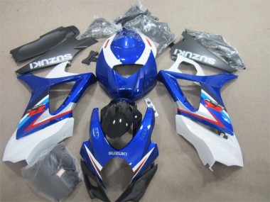 Blue White 07-08 Suzuki GSXR 1000 Motorcycle Bodywork