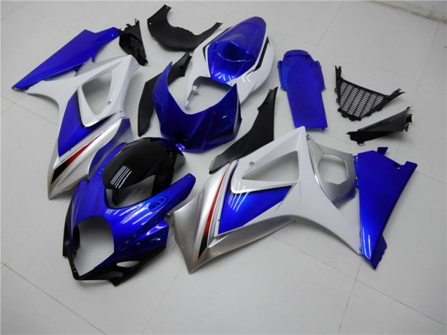 Blue White 07-08 Suzuki GSXR 1000 Motorcycle Fairing Kits & Plastic Blue White 07-08 Suzuki GSXR 1000 Motorcycle Fairing Kits & Plastic